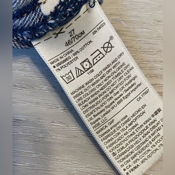 GAP Embroidered Girlfriend Jeans, Floral Embroidery Distressed, size 27 - Picture 5 of 12